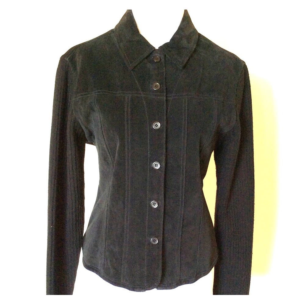 Leather Button Jacket - image 1